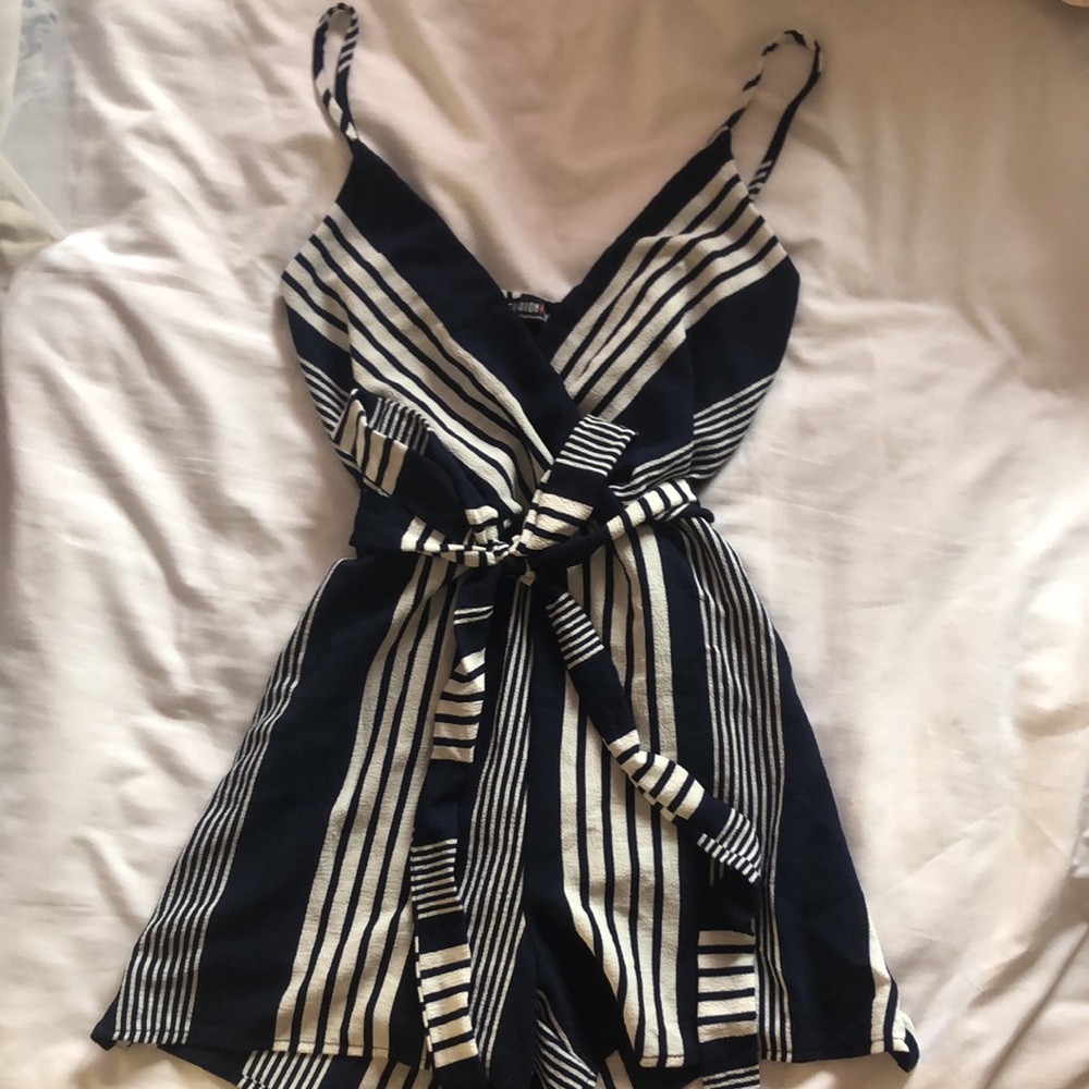 Striped romper